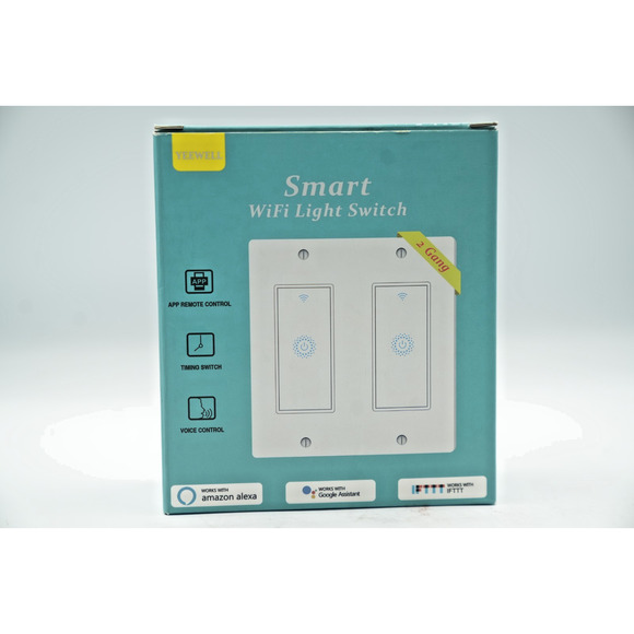 Smart WiFi Light Switch 2 Gang Works with Amazon Alexa - Yeewell - Picture 1 of 7